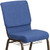 Flash Furniture FD-CH02185-GV-BLUE-BAS-GG Blue 19.25" Width Gold Vein Frame Finish Hercules Series Stacking Church Chair