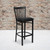 Flash Furniture XU-DG6R8BSCH-BAR-BLKV-GG Black Vinyl With Schoolhouse Back Steel Black Powder Coated Frame Hercules Series Restaurant Bar Stool