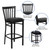 Flash Furniture XU-DG6R8BSCH-BAR-BLKV-GG Black Vinyl With Schoolhouse Back Steel Black Powder Coated Frame Hercules Series Restaurant Bar Stool