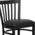 Flash Furniture XU-DG6R8BSCH-BAR-BLKV-GG Black Vinyl With Schoolhouse Back Steel Black Powder Coated Frame Hercules Series Restaurant Bar Stool