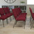 Flash Furniture XU-CH-60096-BY-SILV-GG Burgundy 19" Width Silver Vein Frame Finish Hercules Series Stacking Church Chair