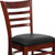 Flash Furniture XU-DGW0005LAD-MAH-BLKV-GG Wood Ladder Back Black Vinyl Upholstered Seat Hercules Series Restaurant Chair