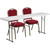 Flash Furniture RB-1872-1-GG 72" Dia. x 29" H Granite White Plastic Top Rectangular Folding Training Table Set with 2 Chairs