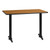 Flash Furniture XU-NATTB-3042-T0522-GG 42"W x 30"D x 31-1/8"H Melamine Core With Natural Laminate Finish Cast Iron Column With Black Powder Coated Finish Rectangular Dining Height Table