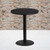 Flash Furniture XU-RD-36-BLKTB-TR24B-GG Black Laminate Round Top PVC T-Mold Edge Table