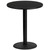 Flash Furniture XU-RD-36-BLKTB-TR24B-GG Black Laminate Round Top PVC T-Mold Edge Table