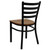Flash Furniture XU-DG694BLAD-CHYW-GG Metal Ladder Back .62" Thick Cherry Finish Plywood Seat Hercules Series Restaurant Chair