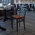 Flash Furniture XU-DG694BLAD-CHYW-GG Metal Ladder Back .62" Thick Cherry Finish Plywood Seat Hercules Series Restaurant Chair