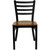 Flash Furniture XU-DG694BLAD-CHYW-GG Metal Ladder Back .62" Thick Cherry Finish Plywood Seat Hercules Series Restaurant Chair