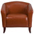Flash Furniture 111-1-CG-GG Cognac LeatherSoft Upholstery Seat and Back Hercules Imperial Series Reception Chair