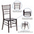 Flash Furniture XS-WALNUT-GG Walnut Acacia Wood Hercules Series Chiavari Chair