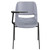 Flash Furniture RUT-EO1-GY-RTAB-GG Gray Flip-Up Right Handed Plastic Tablet Arm Seat and Back Hercules Series Ergonomic Shell Chair