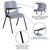 Flash Furniture RUT-EO1-GY-RTAB-GG Gray Flip-Up Right Handed Plastic Tablet Arm Seat and Back Hercules Series Ergonomic Shell Chair