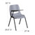 Flash Furniture RUT-EO1-GY-RTAB-GG Gray Flip-Up Right Handed Plastic Tablet Arm Seat and Back Hercules Series Ergonomic Shell Chair