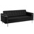 Flash Furniture ZB-LESLEY-8090-SOFA-BK-GG Black LeatherSoft With Integrated Stainless Steel Legs Hercules Lesley Series Sofa