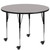 Flash Furniture XU-A42-RND-GY-H-A-CAS-GG 42" Dia. Round 22.4" - 30.5" Adjustable Height Gray Activity Table