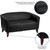 Flash Furniture 111-2-BK-GG Black LeatherSoft with Cherry Stained Wood Feet Hercules Imperial Series Reception Loveseat