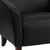 Flash Furniture 111-2-BK-GG Black LeatherSoft with Cherry Stained Wood Feet Hercules Imperial Series Reception Loveseat