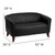 Flash Furniture 111-2-BK-GG Black LeatherSoft with Cherry Stained Wood Feet Hercules Imperial Series Reception Loveseat