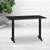 Flash Furniture XU-BLKTB-3048-T0522-GG 42" W Black Cast Iron Column Powder Coated and Laminate Finish 2 T-Bases Rectangular Table