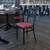 Flash Furniture XU-DG694BLAD-BURV-GG Metal Ladder Back Burgundy Vinyl Upholstered Seat Hercules Series Restaurant Chair