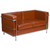 Flash Furniture ZB-REGAL-810-2-LS-COG-GG Cognac LeatherSoft With Integrated Stainless Steel Legs Hercules Regal Series Loveseat