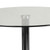 Flash Furniture CH-6-GG 23.5" Dia. Clear Glass Top Chrome Base with Protective Plastic Ring Round Table