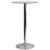 Flash Furniture CH-6-GG 23.5" Dia. Clear Glass Top Chrome Base with Protective Plastic Ring Round Table