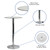 Flash Furniture CH-6-GG 23.5" Dia. Clear Glass Top Chrome Base with Protective Plastic Ring Round Table