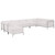 Flash Furniture ZB-IMAG-U-SECT-SET4-WH-GG White LeatherSoft With Stainless Steel Legs U-Shape Hercules Imagination Series Sectional