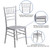 Flash Furniture XS-SILVER-GG Silver Acacia Wood Hercules Series Chiavari Chair