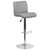 Flash Furniture DS-8101B-GY-GG Gray Vinyl with Contemporary Style Chrome Base Swivel Bar Stool