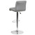Flash Furniture DS-8101B-GY-GG Gray Vinyl with Contemporary Style Chrome Base Swivel Bar Stool