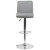 Flash Furniture DS-8101B-GY-GG Gray Vinyl with Contemporary Style Chrome Base Swivel Bar Stool