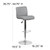 Flash Furniture DS-8101B-GY-GG Gray Vinyl with Contemporary Style Chrome Base Swivel Bar Stool