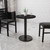 Flash Furniture XU-RD-24-BLKTB-TR18-GG 24" Dia. Round Black Laminated Dining Height Table with Pedestal Base