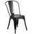 Flash Furniture CH-51090TH-4-18CAFE-BQ-GG 30" Dia. x 29 1/2" H Black and Antique Gold Metal Round Table and 4 Chair Set