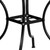 Flash Furniture CO-35SQ-03CHR4-BK-GG 35.5" W x 35.5" D x 28.75" H Black Steel Square Patio Table Set with 4 Chairs