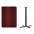 Flash Furniture XU-MAHTB-3042-T2230B-GG Mahogany Laminate Rectangular Plastic Top PVC T-Mold Edge Table