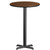 Flash Furniture XU-RD-24-WALTB-T2222B-GG Walnut Laminate Round Top PVC T-Mold Edge Table