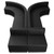 Flash Furniture ZB-803-620-SET-BK-GG Black LeatherSoft with Brushed Stainless Steel Base Modular Hercules Alon Series Reception Configuration