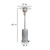 Flash Furniture NAN-HSS-AGH-SL-GG Silver Portable Stainless Steel Frame Outdoor Patio Heater - 40,000 BTU