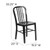 Flash Furniture CH-61200-18-BK-GG Vertical Slat Back For Indoor/Outdoor Commercial and Residential Use Black Chair