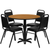 Flash Furniture HDBF1003-GG 36" Dia. x 30" H Natural Laminate Finish Round Table Set with 4 Banquet Chairs