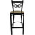 Flash Furniture XU-6F8BXBK-BAR-MAHW-GG Mahogany Finish Seat Steel Black Powder Coated Frame Hercules Series Restaurant Bar Stool