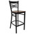 Flash Furniture XU-6F8BXBK-BAR-MAHW-GG Mahogany Finish Seat Steel Black Powder Coated Frame Hercules Series Restaurant Bar Stool