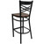 Flash Furniture XU-6F8BXBK-BAR-MAHW-GG Mahogany Finish Seat Steel Black Powder Coated Frame Hercules Series Restaurant Bar Stool