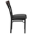 Flash Furniture XU-DG-60618-WAL-BLKV-GG Walnut Vertical Slat Back Black Vinyl Upholstered Seat Hercules Eclipse Series Restaurant Chair