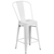 Flash Furniture CH-31320-24GB-WH-GG White Galvanized Steel Counter Height Bar Stool