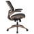 Flash Furniture BL-8801X-GG Black Padded Arms Heavy Duty Melrose Fold Nylon Base Executive Swivel Chair
